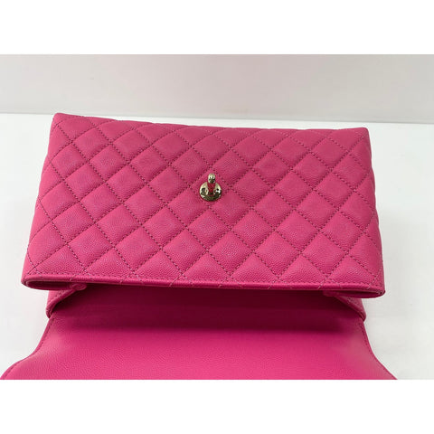 CHANEL Coco Handle Matrasse Handbag pink WS33011