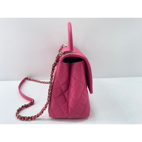 CHANEL Coco Handle Matrasse Handbag pink WS33011