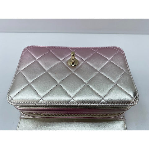CHANEL Mini matrasse Shoulder Bag lambskin pink WS33012