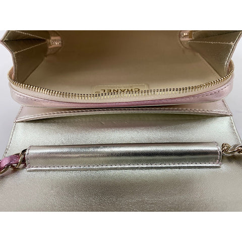 CHANEL Mini matrasse Shoulder Bag lambskin pink WS33012