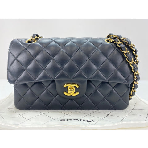 CHANEL Matrasse Shoulder Bag lambskin Navy WS33014