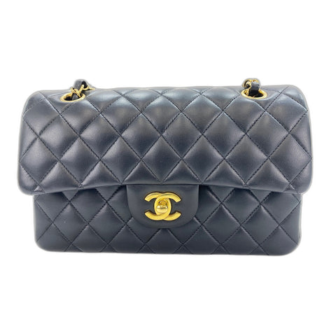 CHANEL Matrasse Shoulder Bag lambskin Navy WS33014