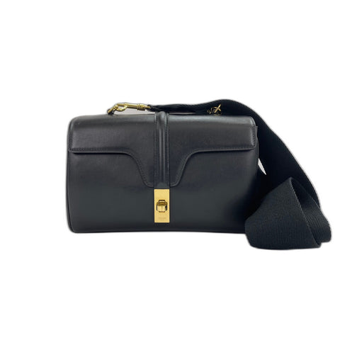 CELINE Teen Soft 16 Shoulder Bag leather black WS33017