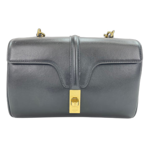 CELINE Teen Soft 16 Shoulder Bag leather black WS33017
