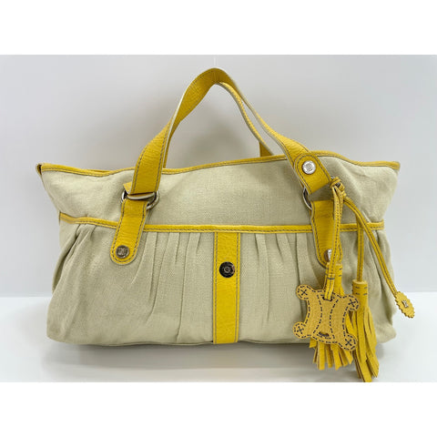 CELINE Hippo Handbag canvas beige WS33020