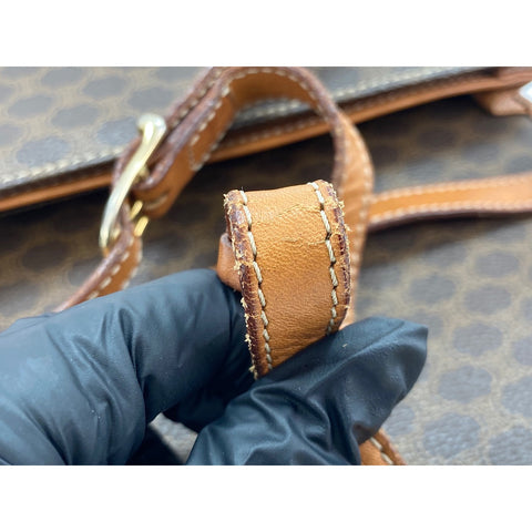 CELINE Shoulder Bag PVC Brown WS33022