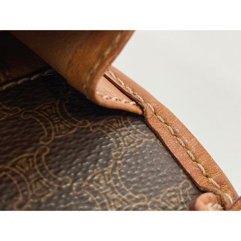 CELINE Shoulder Bag PVC Brown WS33022