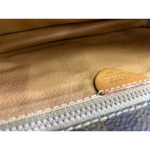 CELINE Shoulder Bag PVC Brown WS33022