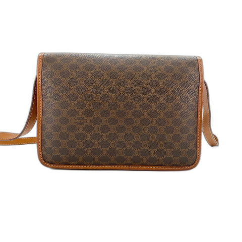 CELINE Shoulder Bag PVC Brown WS33022