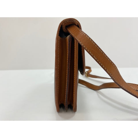 CELINE Shoulder Bag PVC Brown WS33022