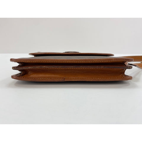CELINE Shoulder Bag PVC Brown WS33022