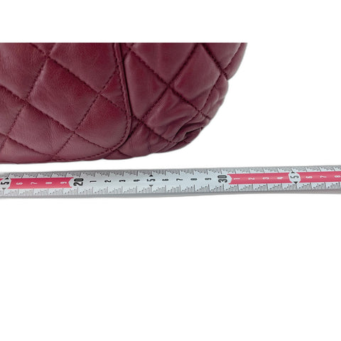 CHANEL Matrasse Shoulder Bag lambskin wine-red WS33023