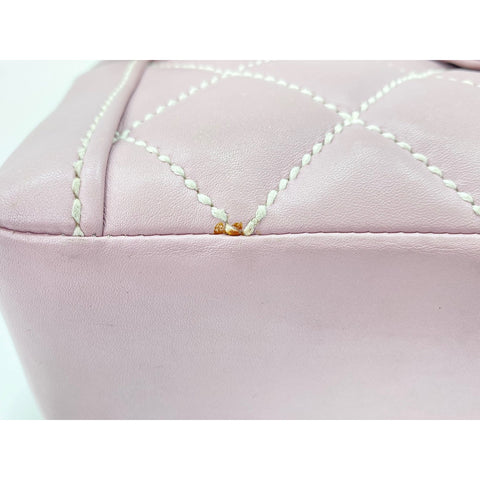CHANEL Matrasse Handbag lambskin pink WS33024