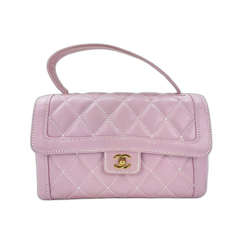 CHANEL Matrasse Handbag lambskin pink WS33024
