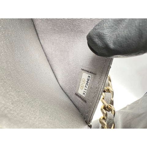CHANEL Matrasse Shoulder Bag lambskin Silver WS33025