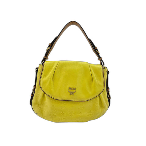 MCM Shoulder Bag leather yellow WS33028
