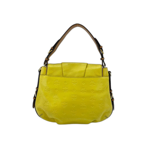 MCM Shoulder Bag leather yellow WS33028