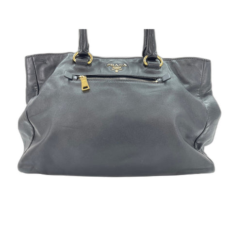 PRADA Tote Bag leather black WS33029