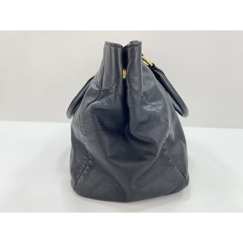 PRADA Tote Bag leather black WS33029