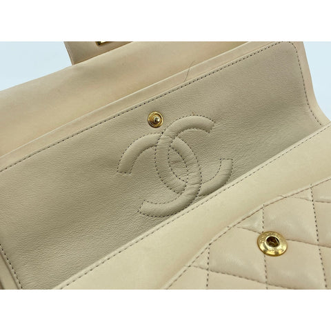 CHANEL Matrasse Shoulder Bag lambskin beige WS33034