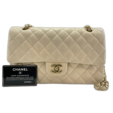CHANEL Matrasse Shoulder Bag lambskin beige WS33034