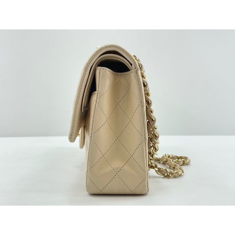 CHANEL Matrasse Shoulder Bag lambskin beige WS33034