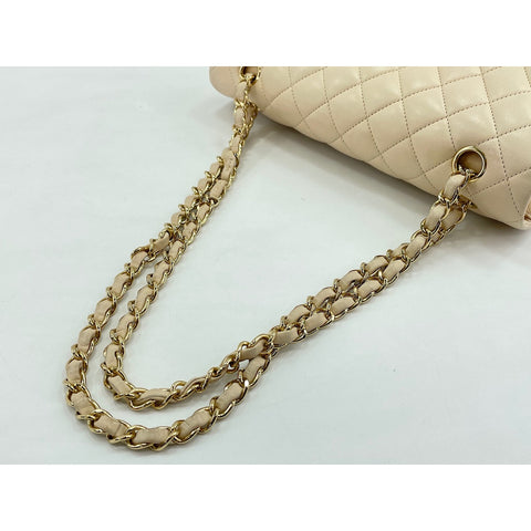 CHANEL Matrasse Shoulder Bag lambskin beige WS33034
