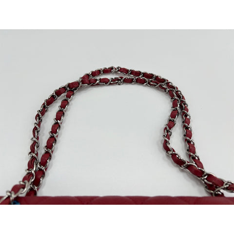 CHANEL French Riviera Shoulder Bag Red WS33039