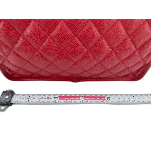 CHANEL French Riviera Shoulder Bag Red WS33039