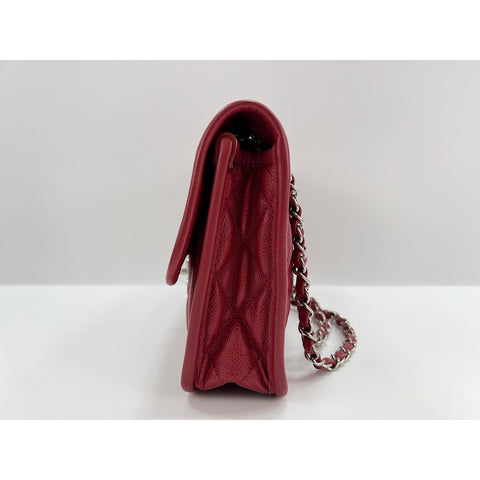 CHANEL French Riviera Shoulder Bag Red WS33039