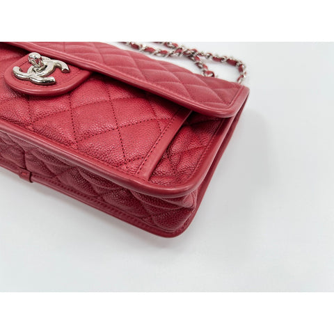 CHANEL French Riviera Shoulder Bag Red WS33039