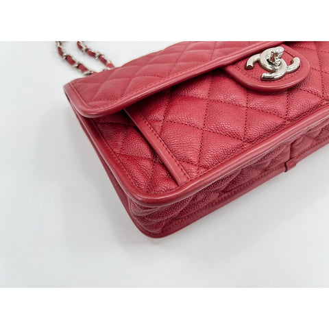 CHANEL French Riviera Shoulder Bag Red WS33039