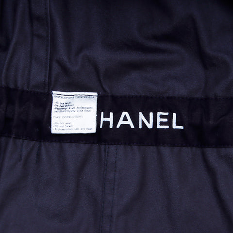 CHANEL COCO Button Coco Ball Court Size 36 1990 coat cotton black WS3303