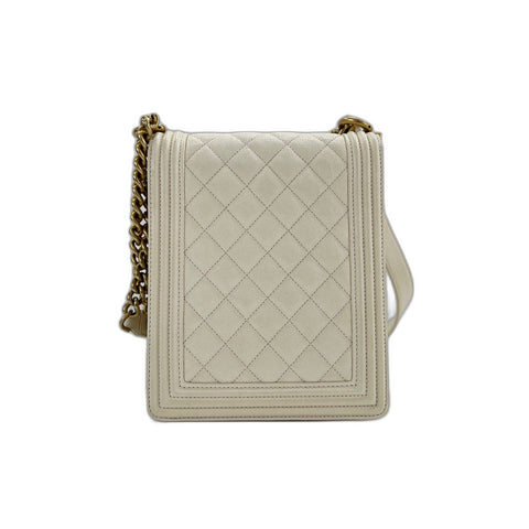 CHANEL Boy Chanel vertical Shoulder Bag white WS33040