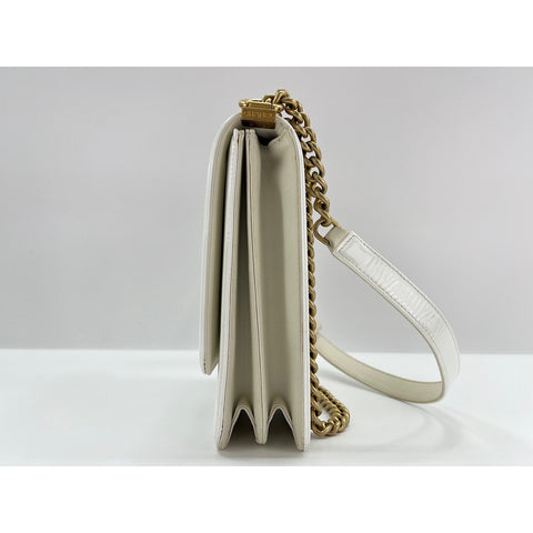 CHANEL Boy chanel Shoulder Bag Patent leather white WS33041
