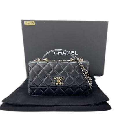 CHANEL Trendy CC Shoulder Bag lambskin black WS33042