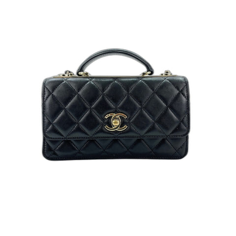 CHANEL Trendy CC Shoulder Bag lambskin black WS33042