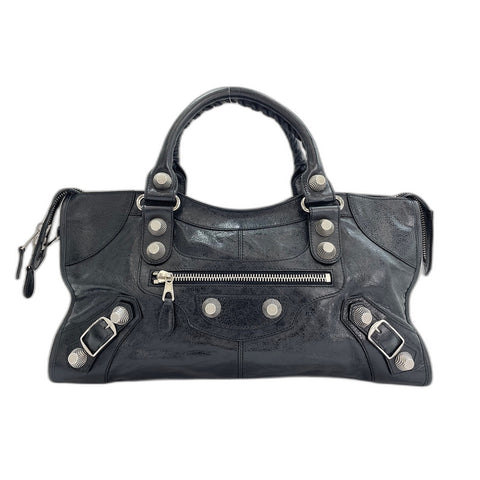 BALENCIAGA Giant City Boston bag leather black WS33043