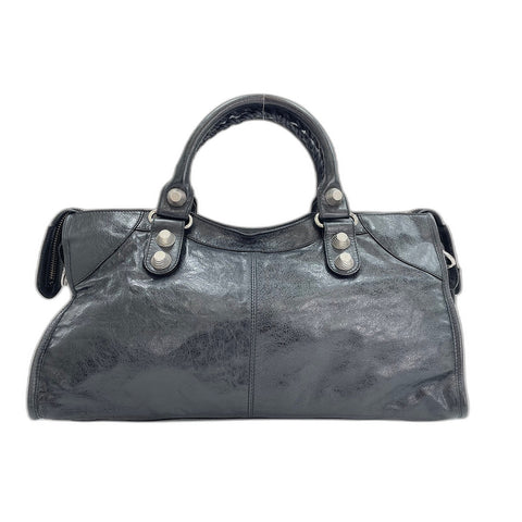 BALENCIAGA Giant City Boston bag leather black WS33043