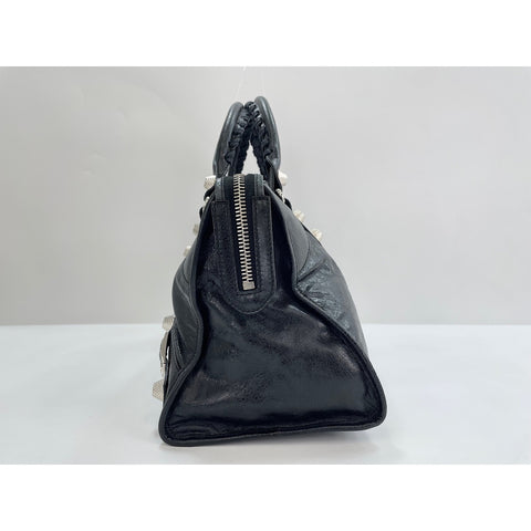 BALENCIAGA Giant City Boston bag leather black WS33043