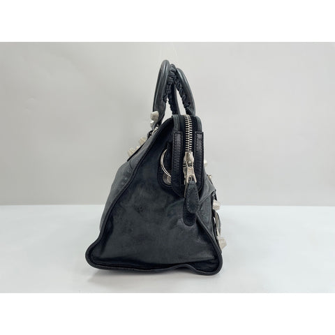 BALENCIAGA Giant City Boston bag leather black WS33043