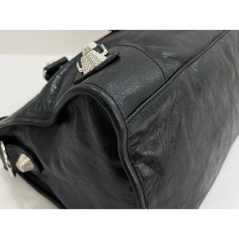 BALENCIAGA Giant City Boston bag leather black WS33043