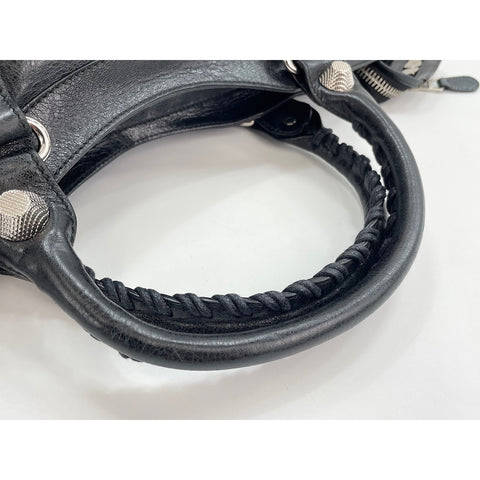 BALENCIAGA Giant City Boston bag leather black WS33043