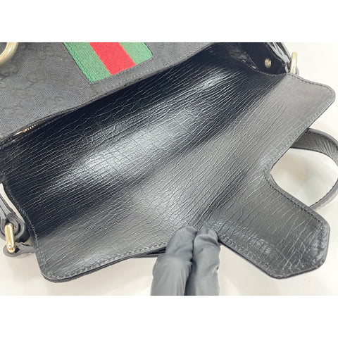 GUCCI Horsebit Handbag black WS33044