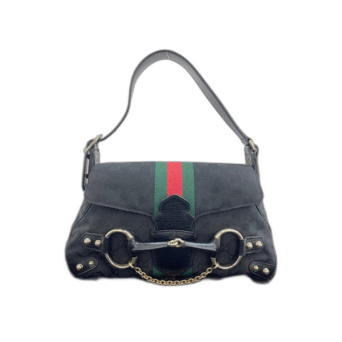 GUCCI Horsebit Handbag black WS33044