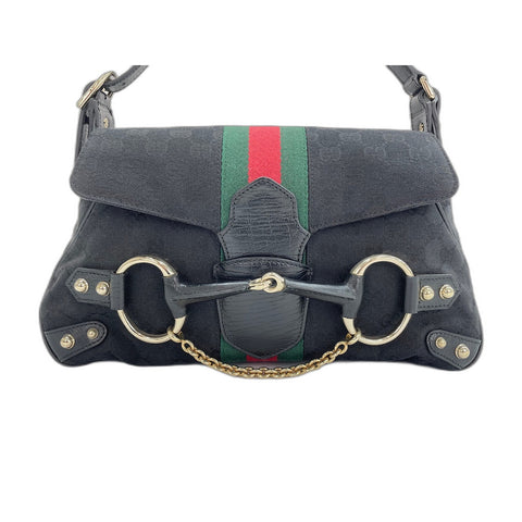GUCCI Horsebit Handbag black WS33044