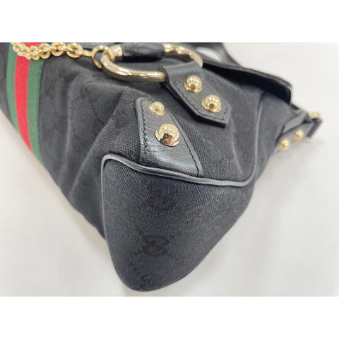 GUCCI Horsebit Handbag black WS33044