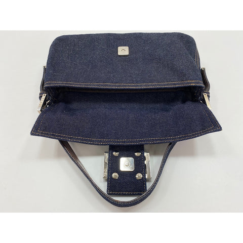 FENDI Mamma bucket Handbag denim Navy WS33048