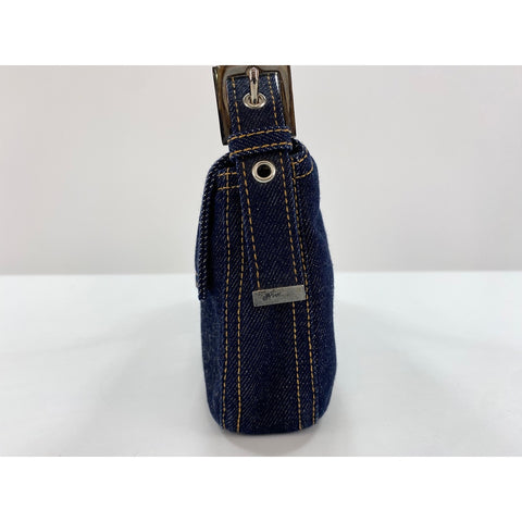 FENDI Mamma bucket Handbag denim Navy WS33048