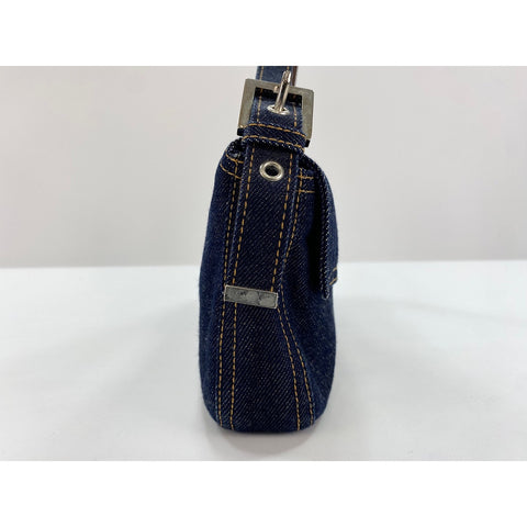 FENDI Mamma bucket Handbag denim Navy WS33048